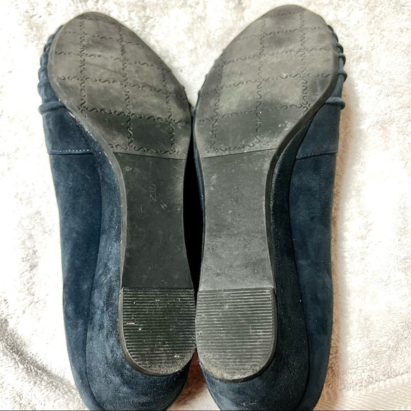 VANELI Women's Pewter Navy peep toe wedge Shimmer size 9N - Picture 7 of 10